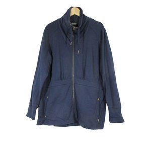 Eddie Bauer turtleneck full‎ zip cinch waist sweatshirt XXL